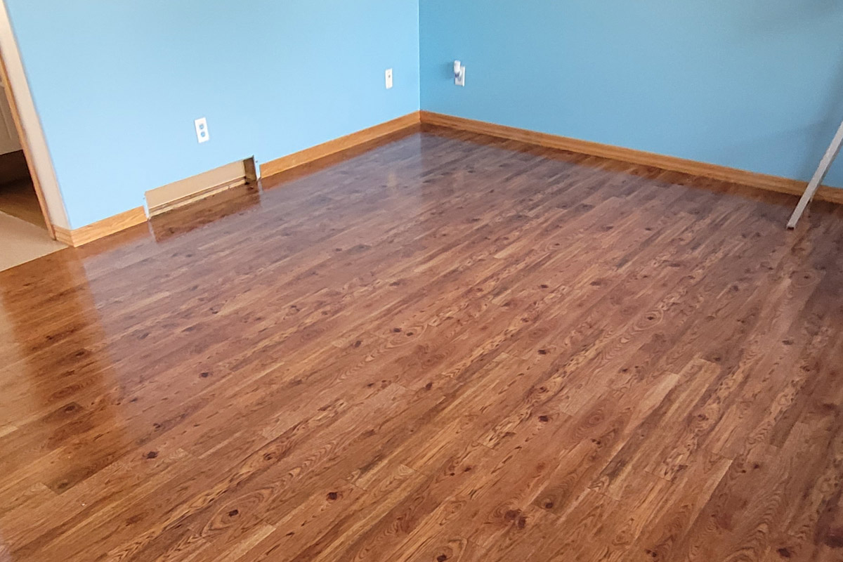 Cleaned hardwood floors in residential house